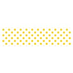 Polka Dots - Gold Yellow on White Satin Scarf (Oblong)