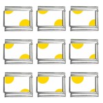 Polka Dots - Gold Yellow on White 9mm Italian Charm (9 pack)