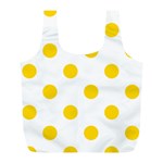 Polka Dots - Gold Yellow on White Full Print Recycle Bag (L)