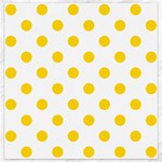 Polka Dots - Gold Yellow on White Canvas 12  x 12 