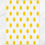 Polka Dots - Gold Yellow on White Canvas 12  x 16 