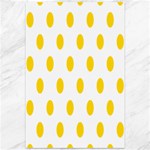 Polka Dots - Gold Yellow on White Canvas 12  x 18 