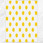 Polka Dots - Gold Yellow on White Canvas 18  x 24 