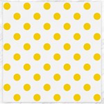 Polka Dots - Gold Yellow on White Canvas 20  x 20 