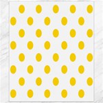 Polka Dots - Gold Yellow on White Canvas 20  x 24 