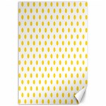 Polka Dots - Gold Yellow on White Canvas 24  x 36 