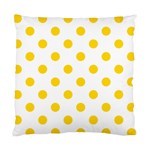 Polka Dots - Gold Yellow on White Standard Cushion Case (Two Sides)