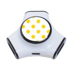 Polka Dots - Gold Yellow on White Portable USB Hub (One Side)