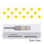Polka Dots - Gold Yellow on White Memory Card Reader (Stick)