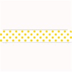 Polka Dots - Gold Yellow on White Small Bar Mat