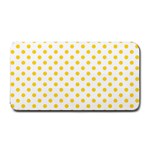 Polka Dots - Gold Yellow on White Medium Bar Mat