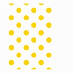 Polka Dots - Gold Yellow on White Large Garden Flag (Two Sides)