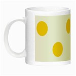 Polka Dots - Gold Yellow on White Night Luminous Mug