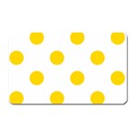 Polka Dots - Gold Yellow on White Magnet (Rectangular)