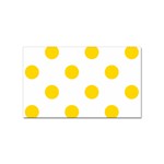 Polka Dots - Gold Yellow on White Sticker Rectangular (10 pack)