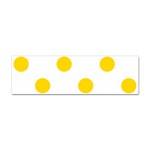 Polka Dots - Gold Yellow on White Sticker (Bumper)