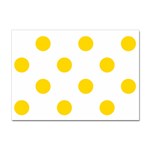 Polka Dots - Gold Yellow on White Sticker A4 (10 pack)