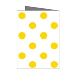 Polka Dots - Gold Yellow on White Mini Greeting Cards (Pkg of 8)