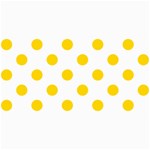 Polka Dots - Gold Yellow on White 4  x 8  Photo Cards