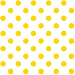 Polka Dots - Gold Yellow on White ScrapBook Page 12  x 12 