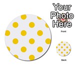 Polka Dots - Gold Yellow on White Multi-purpose Cards (Round)