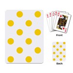 Polka Dots - Gold Yellow on White Playing Cards Single Design