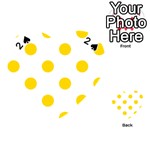Polka Dots - Gold Yellow on White Playing Cards 54 (Heart)