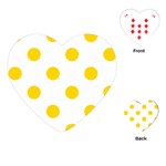 Polka Dots - Gold Yellow on White Playing Cards (Heart)