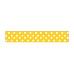 Polka Dots - White on Banana Yellow Flano Scarf (Mini)