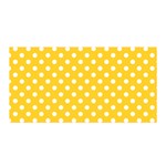 Polka Dots - White on Banana Yellow Satin Wrap