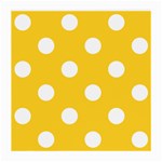 Polka Dots - White on Banana Yellow Medium Glasses Cloth (2 Sides)