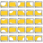 Polka Dots - White on Banana Yellow 9mm Italian Charm (25 pack)