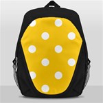 Polka Dots - White on Banana Yellow Backpack Bag