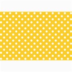 Polka Dots - White on Banana Yellow Collage 12  x 18 