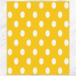 Polka Dots - White on Banana Yellow Canvas 8  x 10 