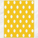 Polka Dots - White on Banana Yellow Canvas 11  x 14 