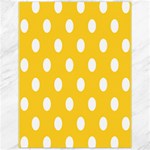 Polka Dots - White on Banana Yellow Canvas 12  x 16 