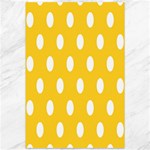 Polka Dots - White on Banana Yellow Canvas 12  x 18 