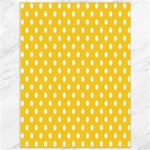 Polka Dots - White on Banana Yellow Canvas 36  x 48 