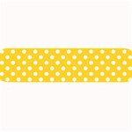 Polka Dots - White on Banana Yellow Medium Bar Mat