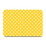 Polka Dots - White on Banana Yellow Plate Mat