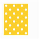 Polka Dots - White on Banana Yellow Small Garden Flag (Two Sides)