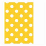 Polka Dots - White on Banana Yellow Large Garden Flag (Two Sides)