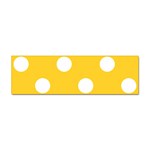 Polka Dots - White on Banana Yellow Sticker Bumper (100 pack)