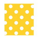 Polka Dots - White on Banana Yellow Greeting Card 4.5  x 6 