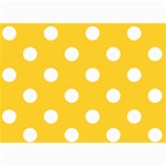 Polka Dots - White on Banana Yellow 5  x 7  Photo Cards