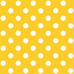 Polka Dots - White on Banana Yellow ScrapBook Page 8  x 8 