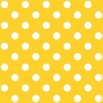 Polka Dots - White on Banana Yellow ScrapBook Page 12  x 12 