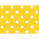 Polka Dots - White on Banana Yellow Birthday Cake 3D Greeting Card (7x5)