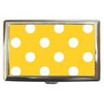 Polka Dots - White on Banana Yellow Cigarette Money Case